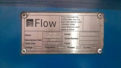 CNC CORTE DAGUA FLOW 30HP 1PLE-X 3000X2000MM